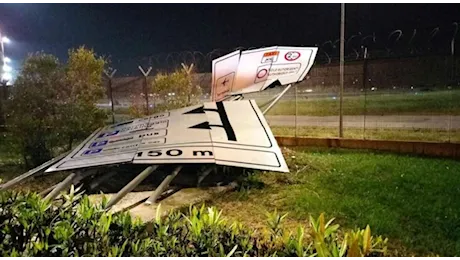 I danni all'aeroporto di Trapani