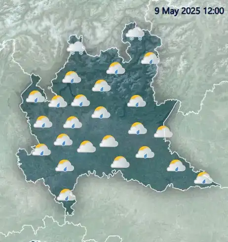 Previsioni meteo in Lombardia per venerdì 9 maggio 2025