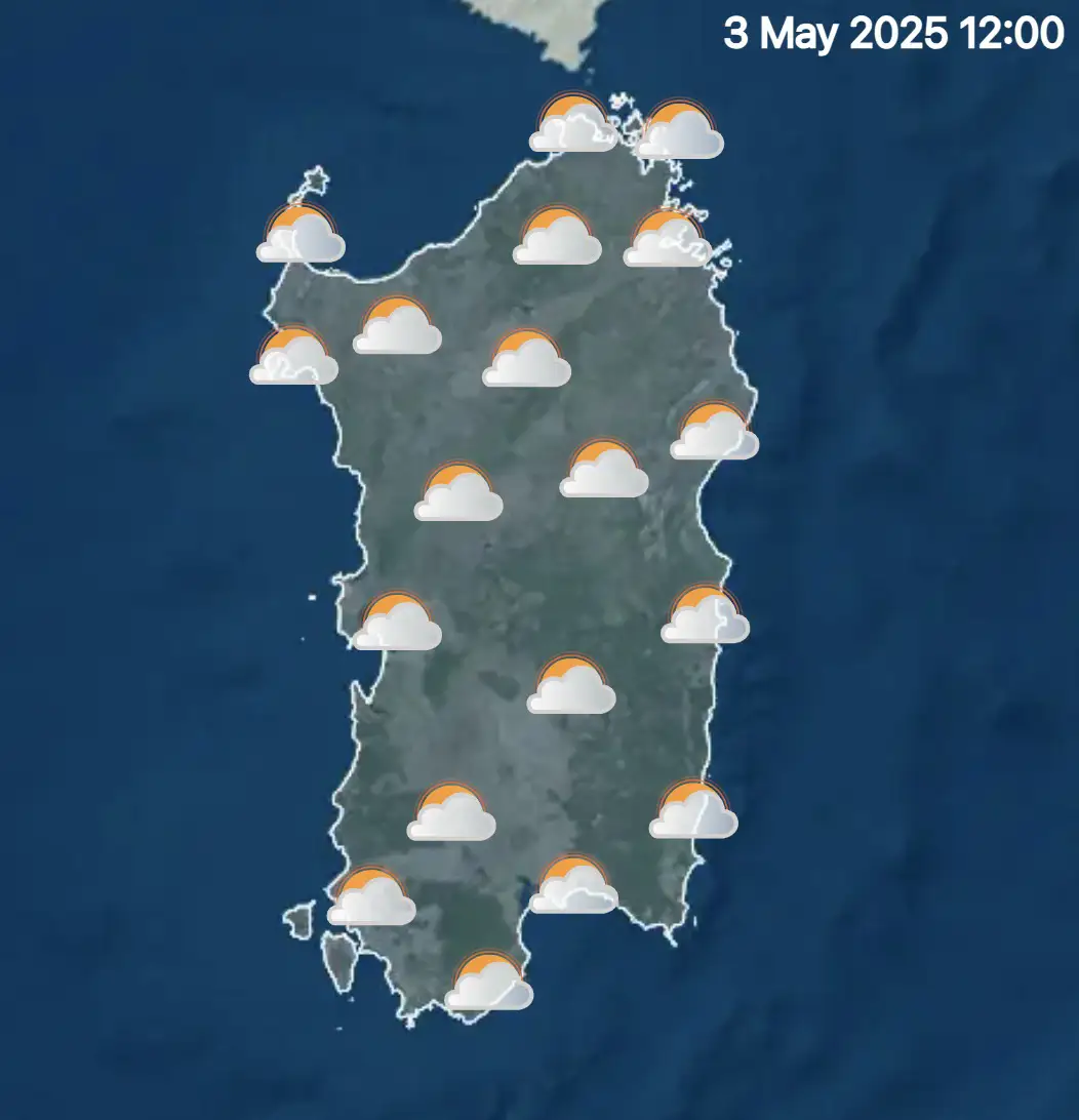 Meteo Sardegna 3 maggio 2025