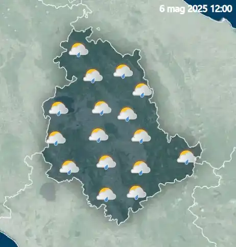 Meteo Umbria per il 6 maggio 2025