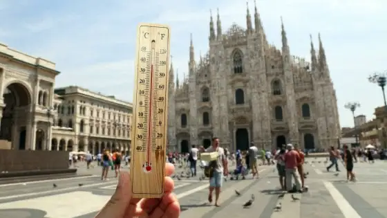Il gran caldo a Milano