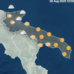 Puglia, caldo africano fino a venerdì, poi spazio a forti temporali con le temperature in calo