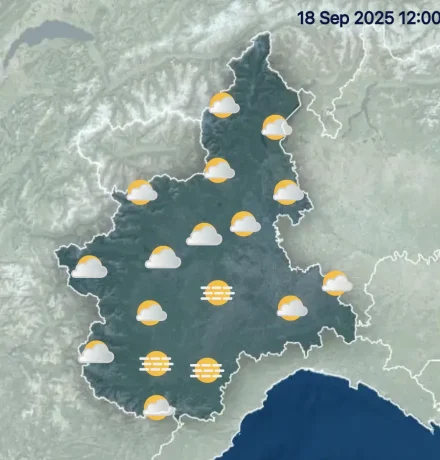 Previsioni a Torino dal 18 al 21 Settembre tra sole, alta pressione e temperature miti