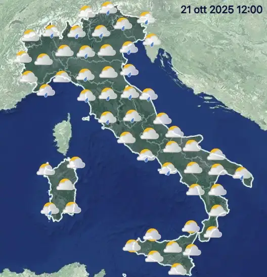 Le allerte meteo gialle e arancioni