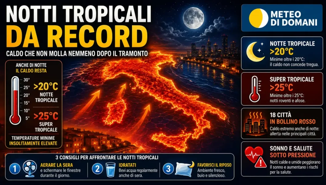 Notti tropicali da record