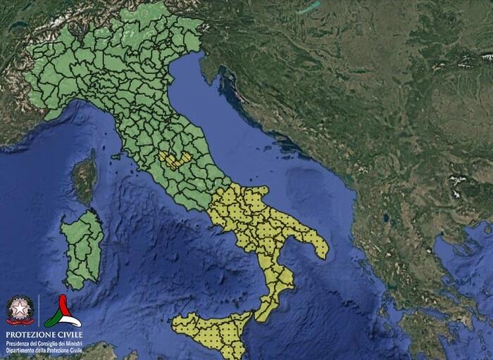 Allerta meteo gialla il 3 luglio