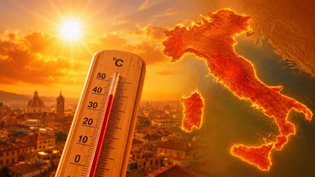Caldo afoso in Italia a fine luglio