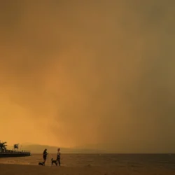 Incendi in Columbia Britannica, il cielo si riempie di enormi colonne di fumo