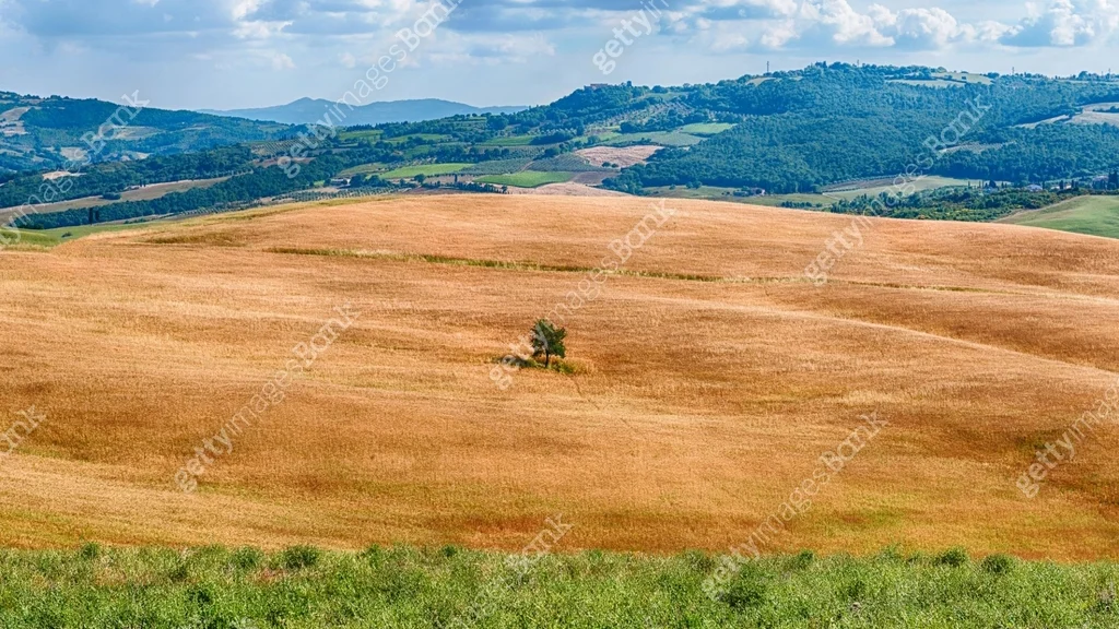 Paesaggio appenninico durante una giornata estiva calda e stabile