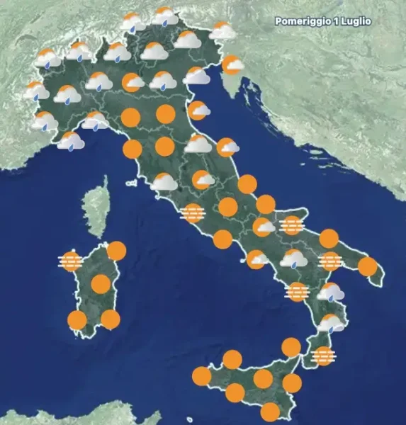 Temporali del 1 luglio 2026