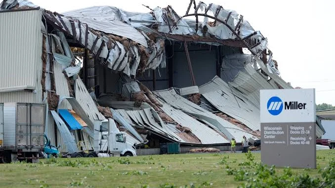Tornado e temporali violenti in Wisconsin