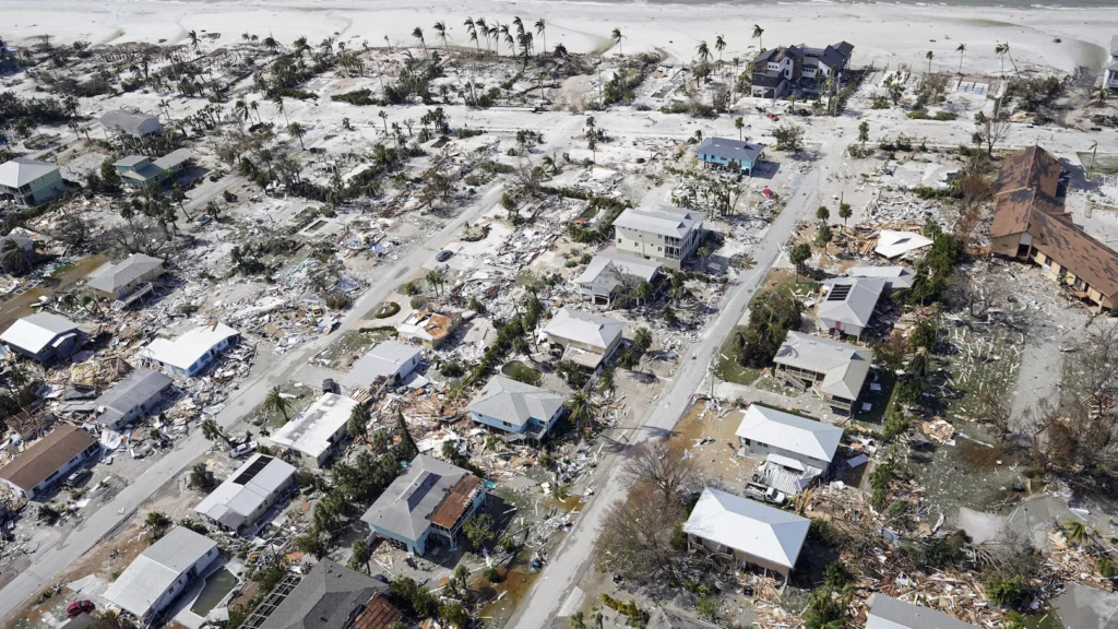 Immagine satellitare di un uragano nell’Atlantico durante la stagione tropicale