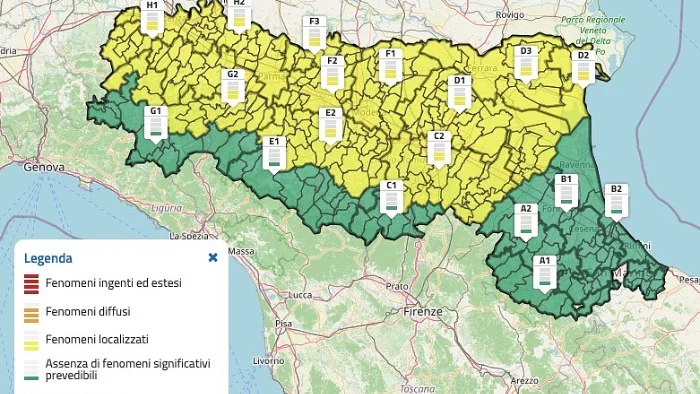 Disagio bioclimatico in Emilia-Romagna