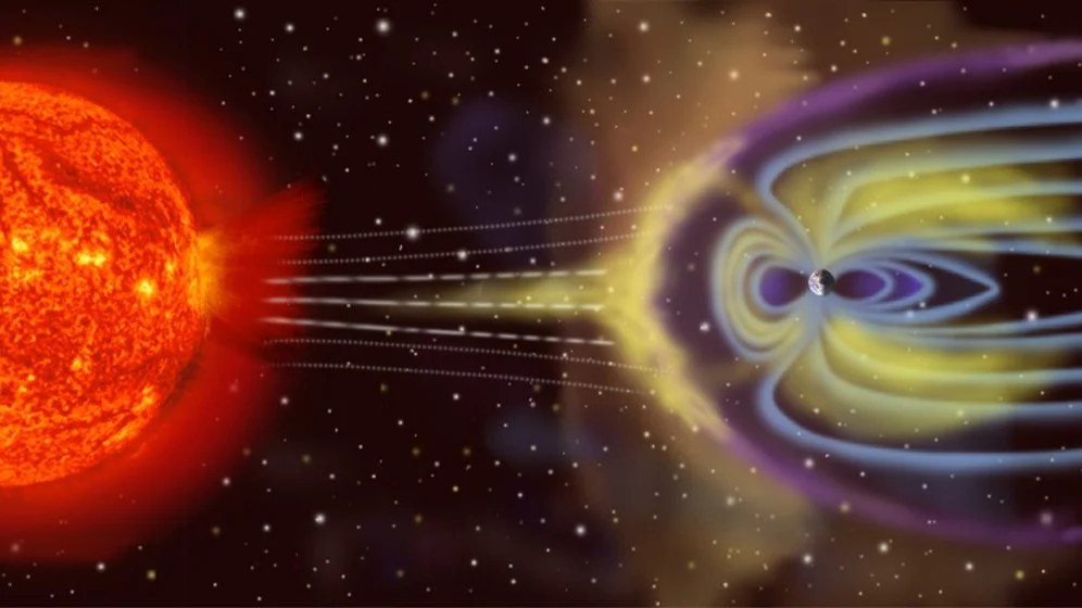 Illustrazione scientifica di una CME diretta verso la Terra