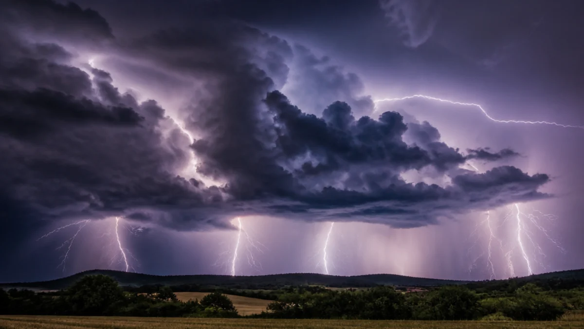 Temporali e fulmini sulla Francia