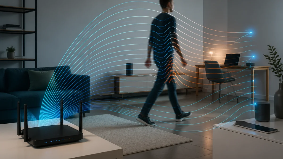 Router Wi-Fi che rileva la presenza di una persona tramite onde radio