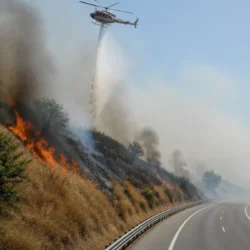 Incendio sulla Siena-Firenze