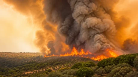 Incendio di Niebla, il rogo supera 20.000 ettari: evacuazioni in Andalusia