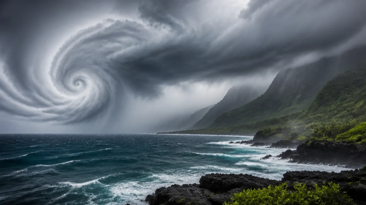 Tempesta tropicale Lala verso la Big Island delle Hawaii