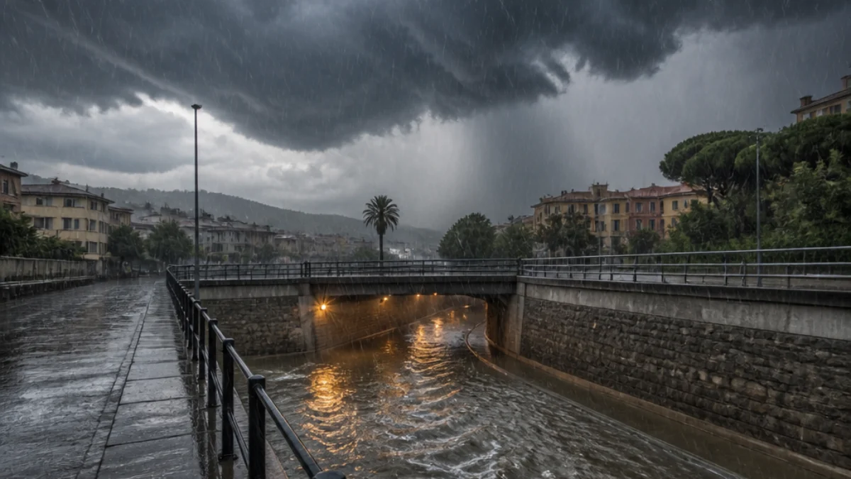 Nubifragio sul Tigullio con strade allagate