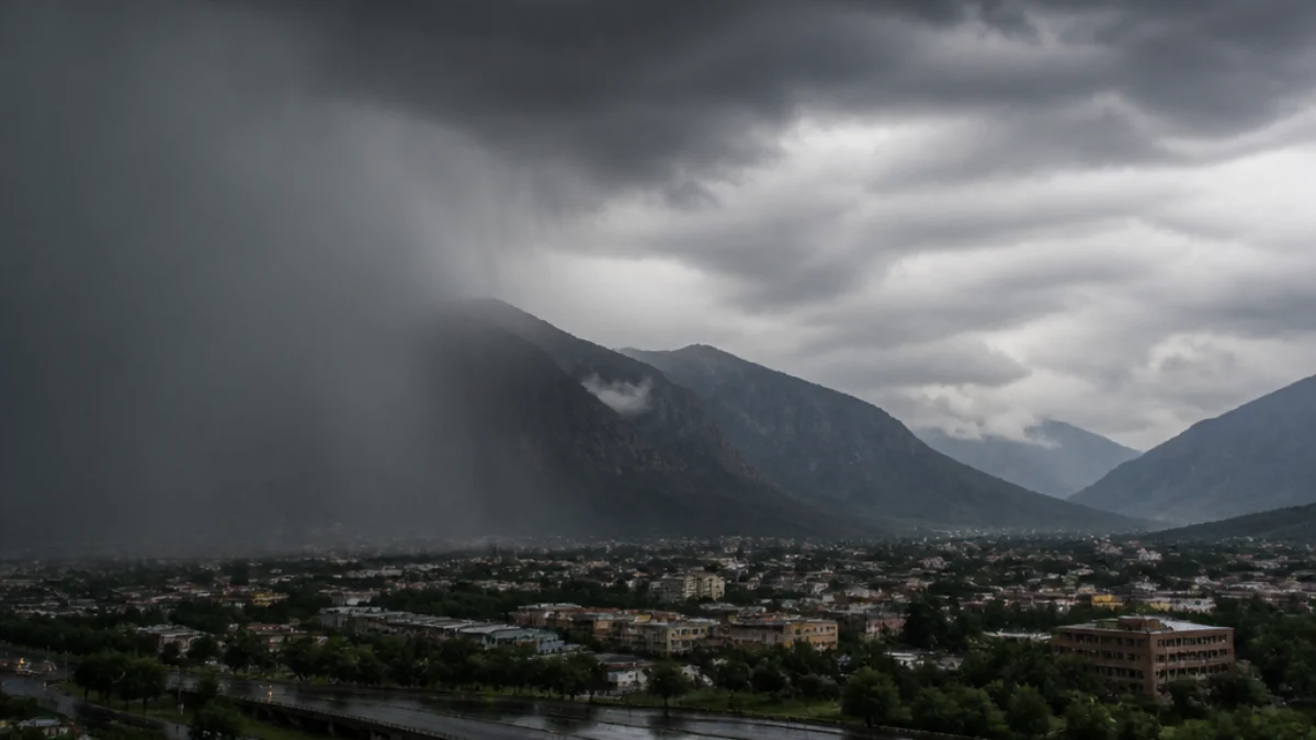 Nubi temporalesche sulla Lombardia durante un’ondata di maltempo