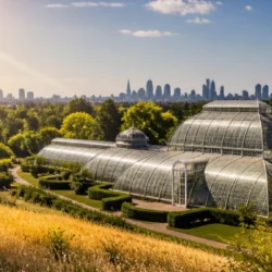 Kew Gardens sotto il caldo estivo a Londra