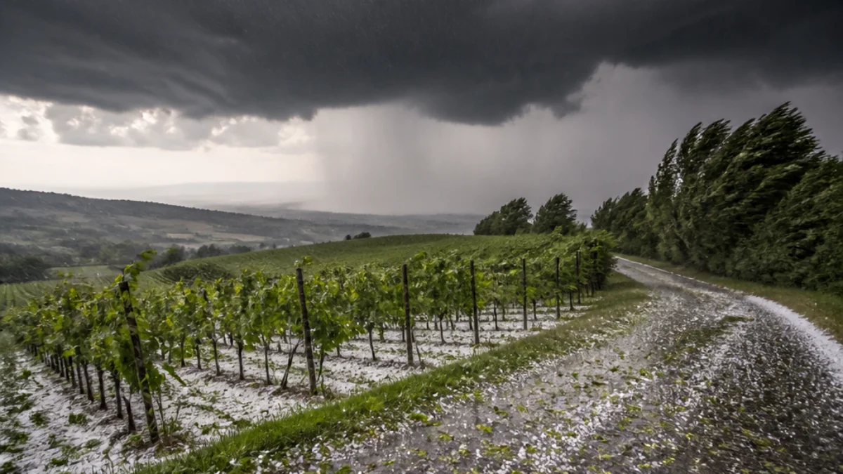 Temporale con grandine sul Novarese