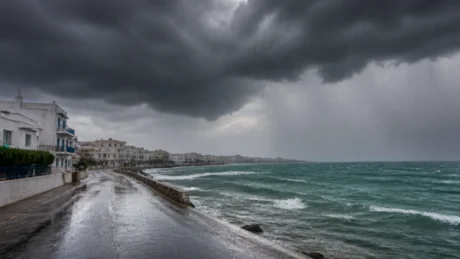 Temporali persistenti nel Leccese, allagamenti e danni da vento a Porto Cesareo