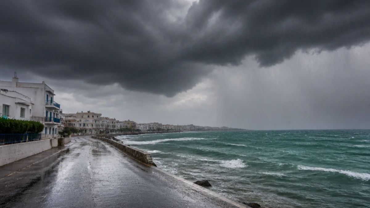 Temporale intenso sulla costa di Porto Cesareo