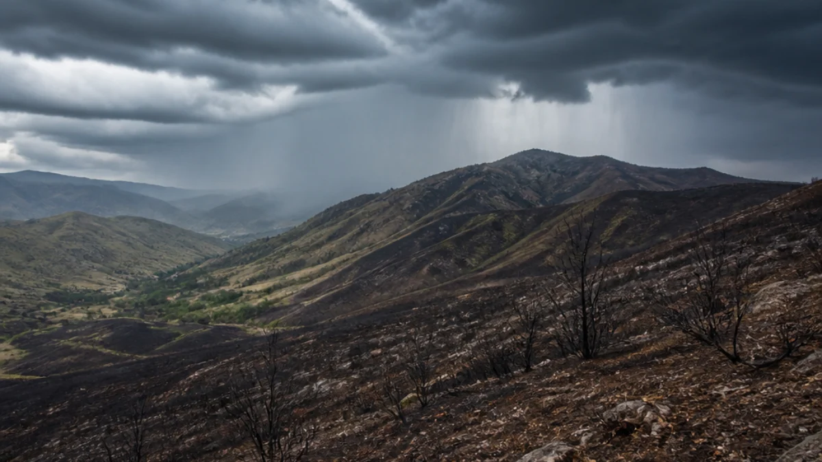Temporale sulle montagne dell'Abruzzo