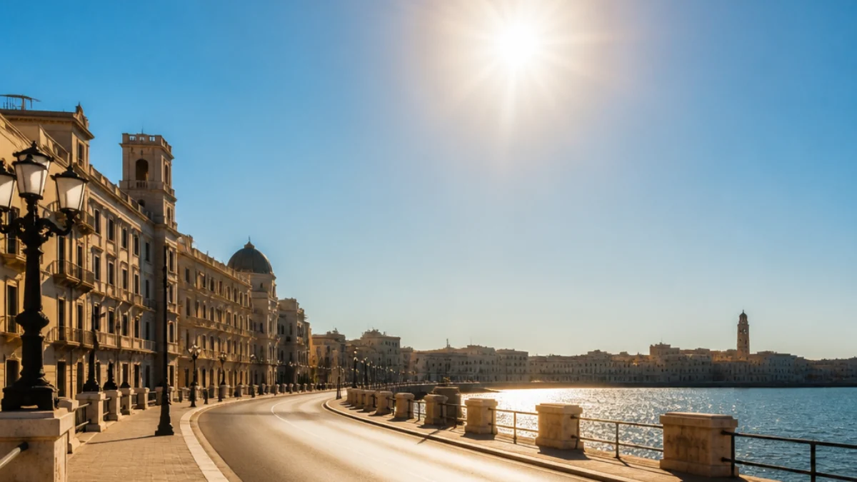 Bari sotto il sole per l'allerta caldo