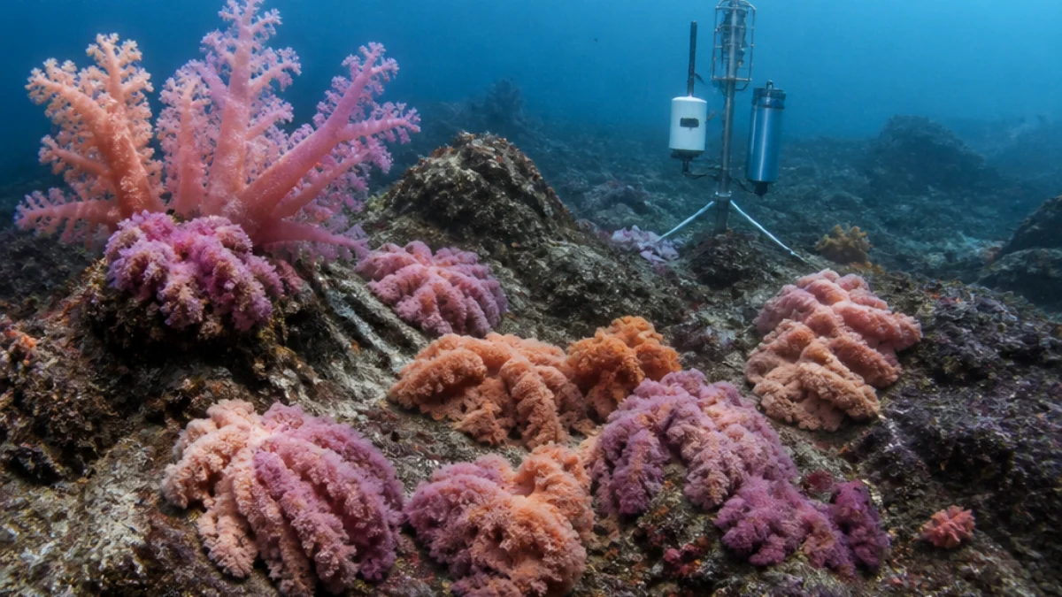 Coralli molli afflosciati nelle acque di Jeju