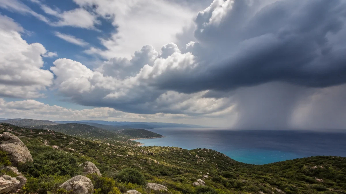 Temporali sul settore orientale della Sardegna