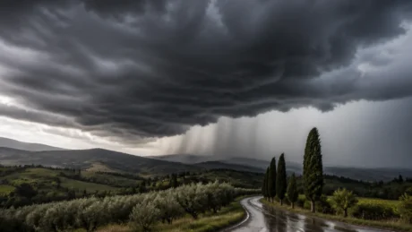 La perturbazione attraversa la regione con temporali localmente intensi, possibili grandinate e raffiche di vento, seguita da un calo termico più evidente in serata.