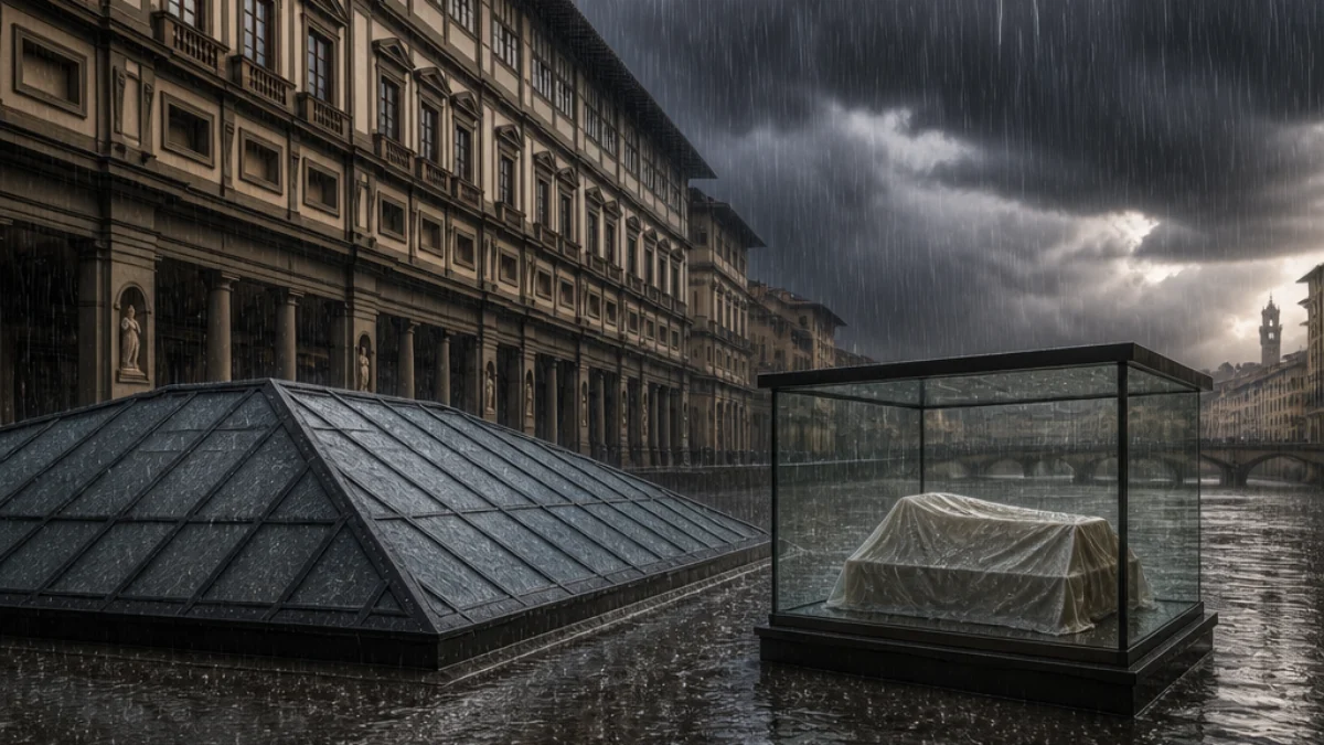 Pioggia intensa su Firenze durante il nubifragio