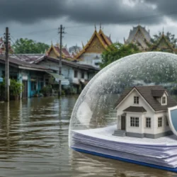 Case thailandesi minacciate dalle alluvioni
