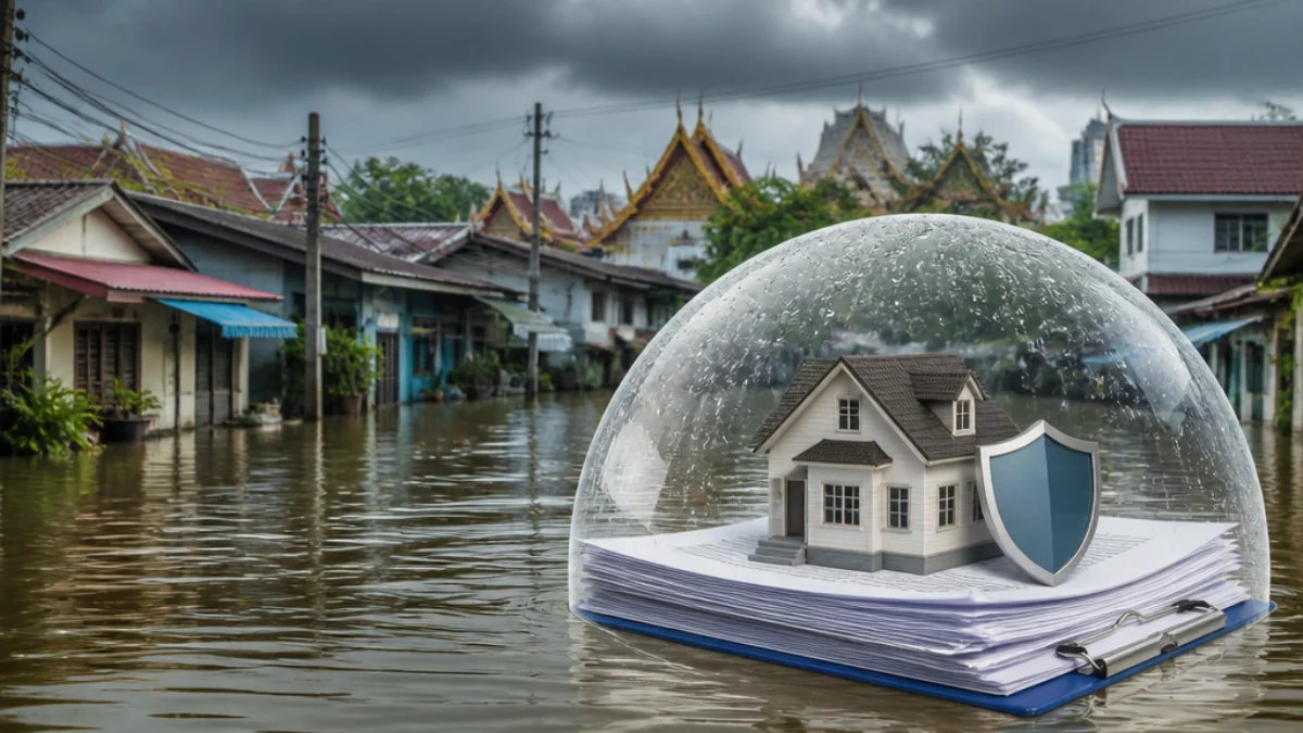 Case thailandesi minacciate dalle alluvioni