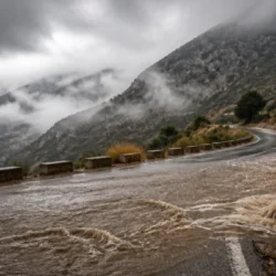 Piogge intense sui rilievi di Creta