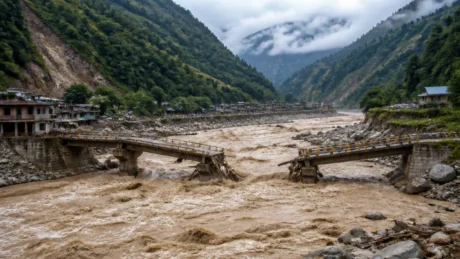Nepal, piena improvvisa nel Gorkha: case e ponti travolti dal Budhi Gandaki