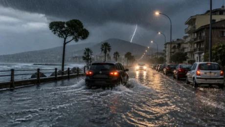 Le precipitazioni più intense hanno provocato disagi nel Napoletano e danni a Ischia, mentre la Protezione Civile ha innalzato il livello di allerta per le ore successive.